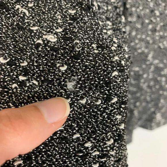 Additions by Chico's Loose Knit Sweater Size 2 Shirt Top Pullover Black White - Picture 11 of 15